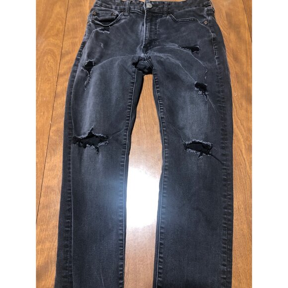 American Eagle Outfitters Black Slim Distressed Men's Jeans 29 X 30 - Picture 2 of 10